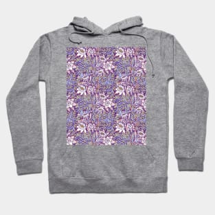 William Morris Tulip and Willow Pattern on Violet Hoodie